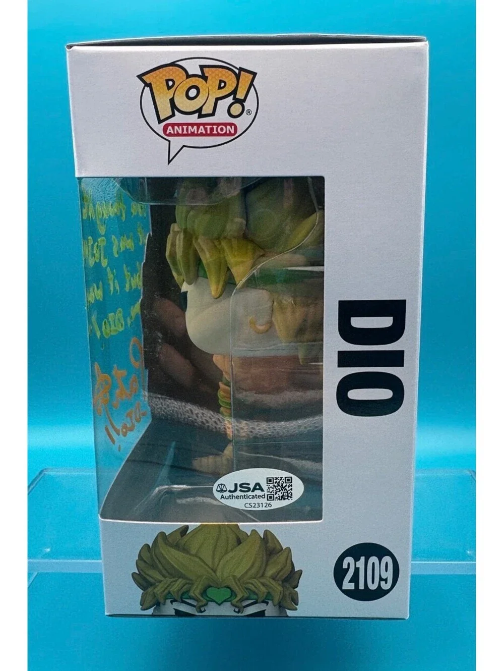 Patrick Seitz signed Dio JoJo's Bizarre Adventure Funko pop 2109 with JSA COA